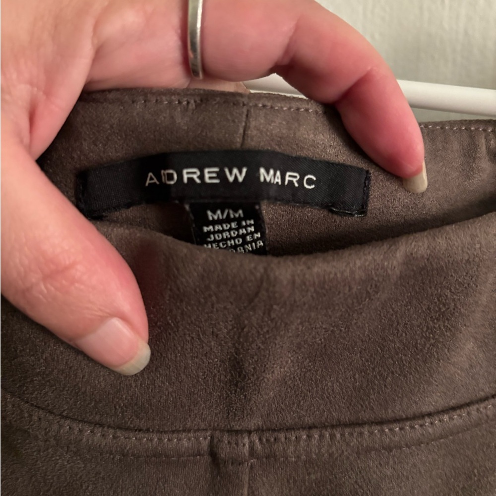 Andrew Marc Faux Suede Pants - Picture 2 of 3